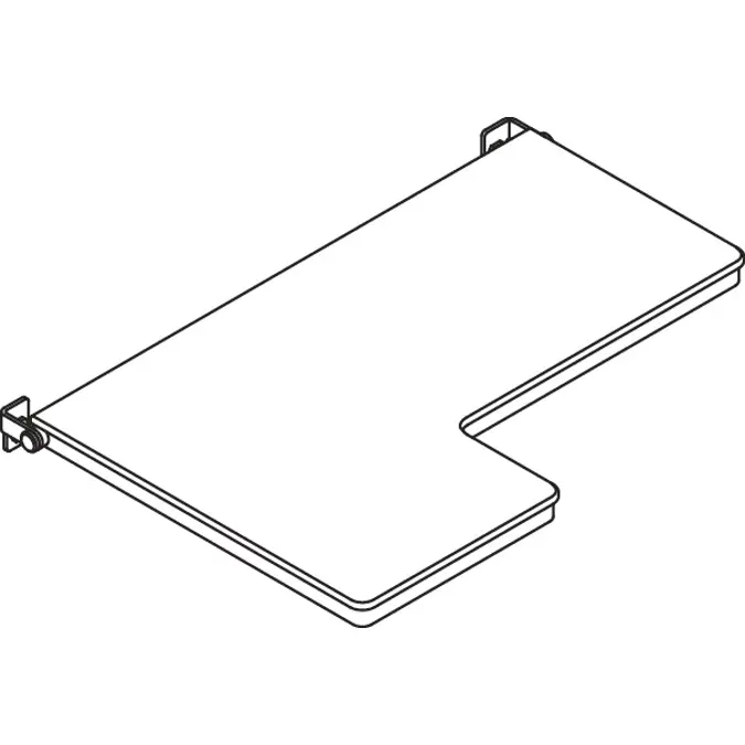 L-shaped shower compartment seat with lift-up feature (ADA), 900-51-20940