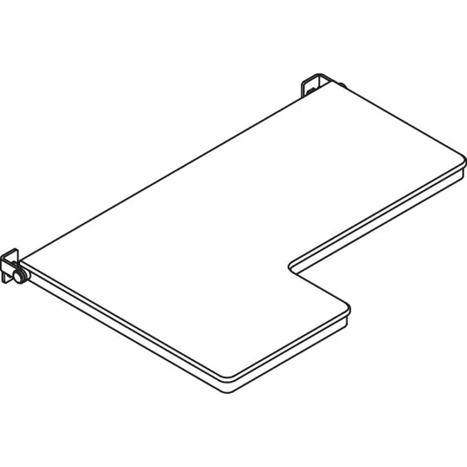 L-shaped shower compartment seat with lift-up feature (ADA), 900-51-20940