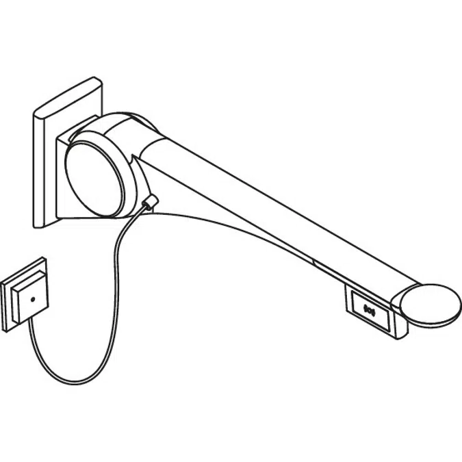 HEWI Hinged support rail Premium
