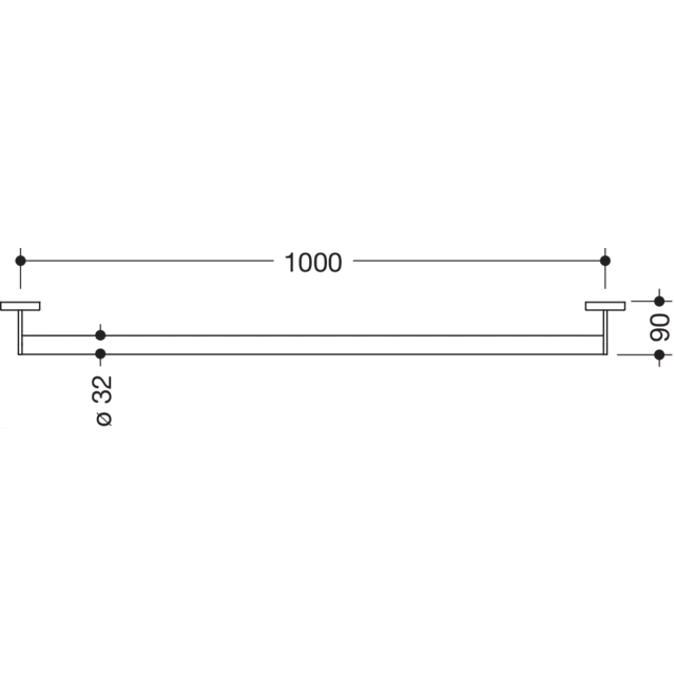 HEWI Mobile support rail