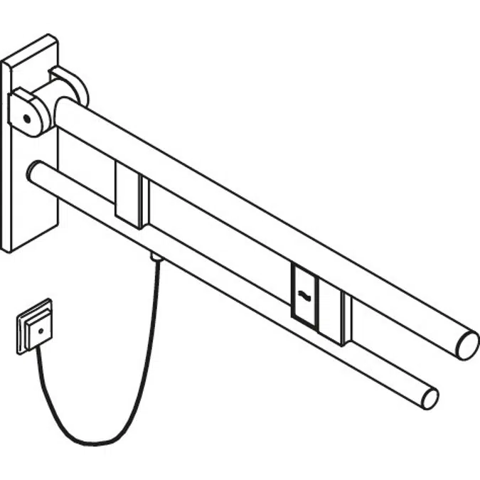 Hinged support rail Duo, 900-50-19940