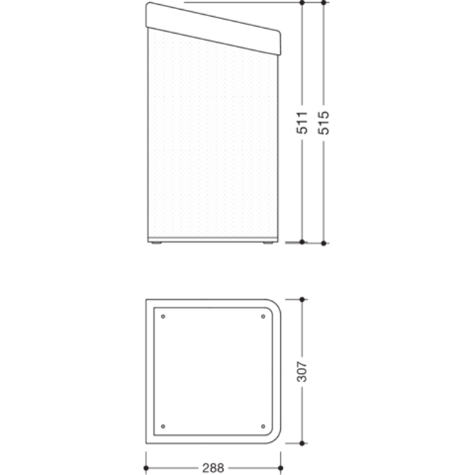 HEWI Paper towel basket