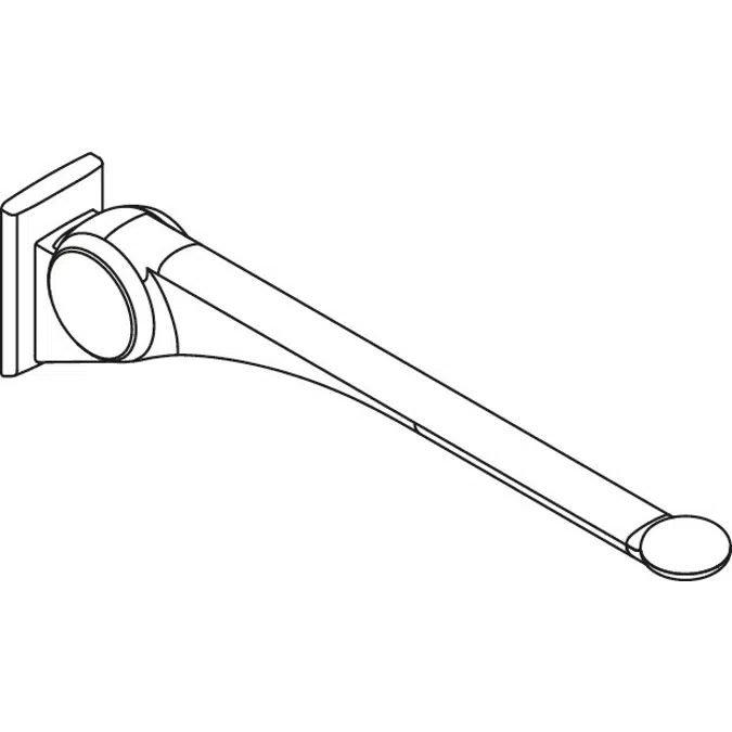 HEWI Hinged support rail Premium