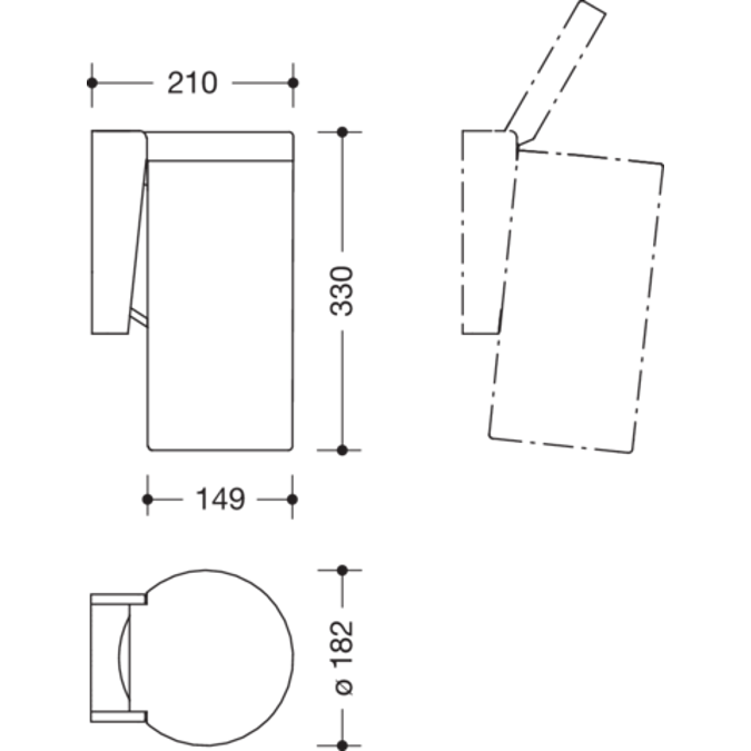 HEWI Waste bin