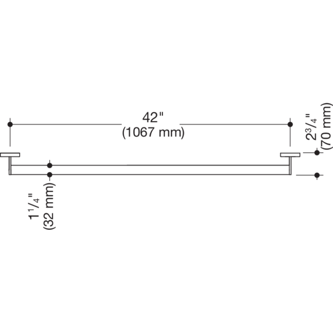 Support rail (ADA), 42" (1067 mm), 900-36-06660