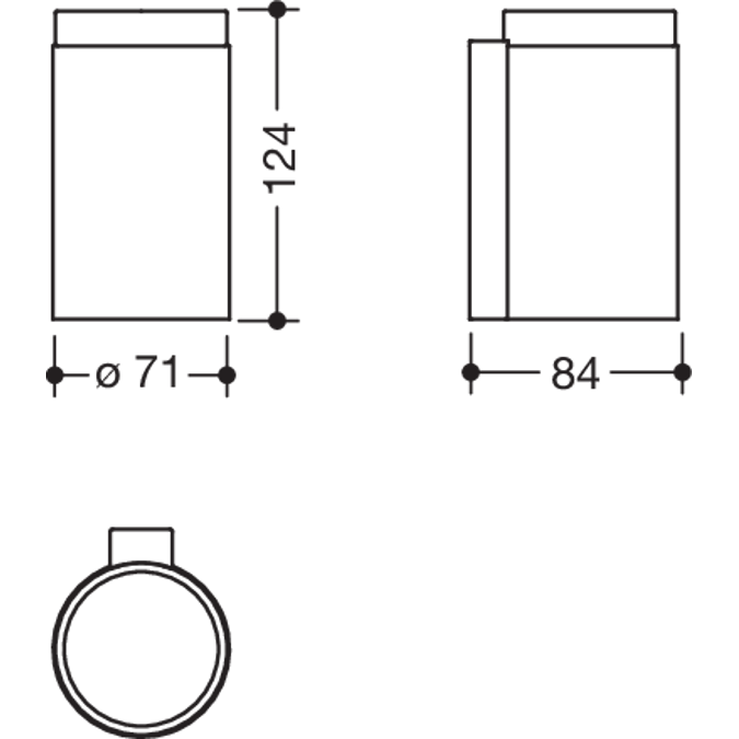 Glass tumbler with holder, 900-04-00040