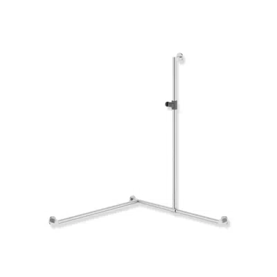 Image for Shower grab rail with sideways adjustable vertical support bar and shower head holder, version left, 900-35-304XA