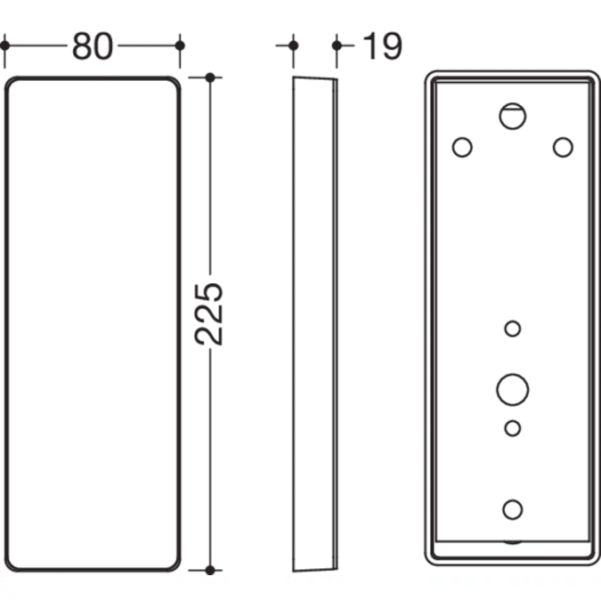 HEWI Mounting plate with cover