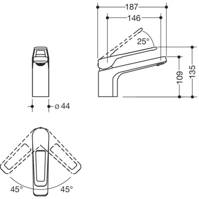 Einhebel-Waschtischmischer, AQ 950, AQ1-12M10340