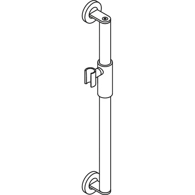 HEWI Rail with magnetic shower head holder