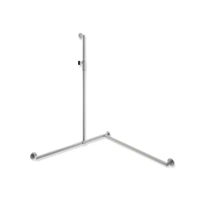 billede til Shower grab rail with sideways adjustable vertical support bar and magnetic shower head holder, version right, 900-35M301XA