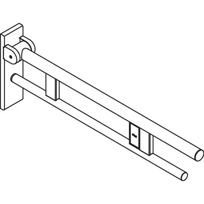Hinged support rail Duo, 900-50-176XA