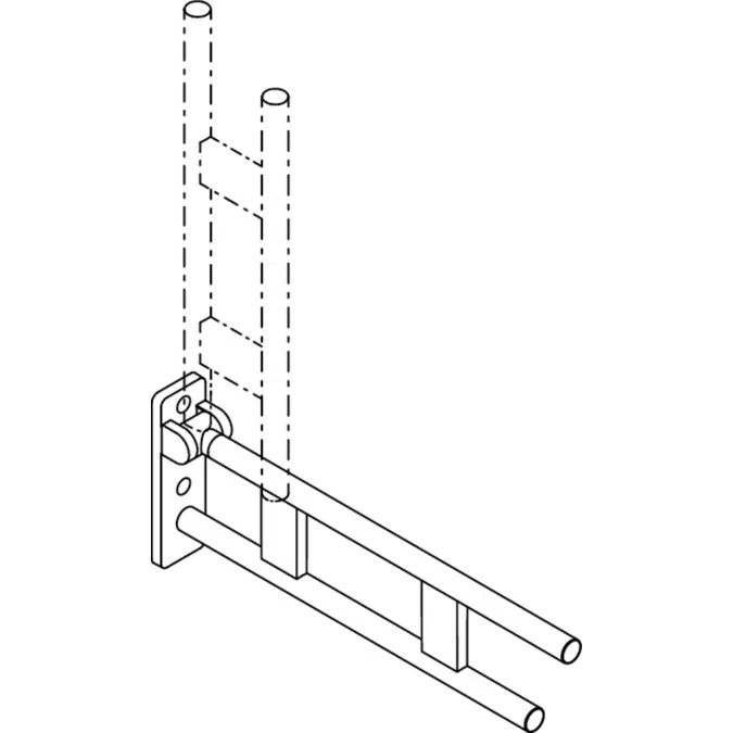 Stützklappgriff, 700 mm, 700-50-10200