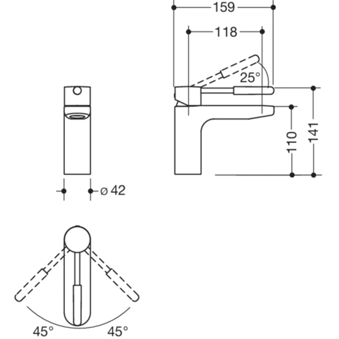 Single lever washbasin mixer tap, AQ 800 K, AQ1-12M10260