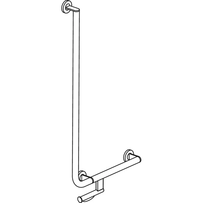 HEWI Winkelgriff mit WC-Papierrollenhalter