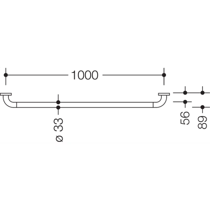 HEWI Support rail WARM TOUCH