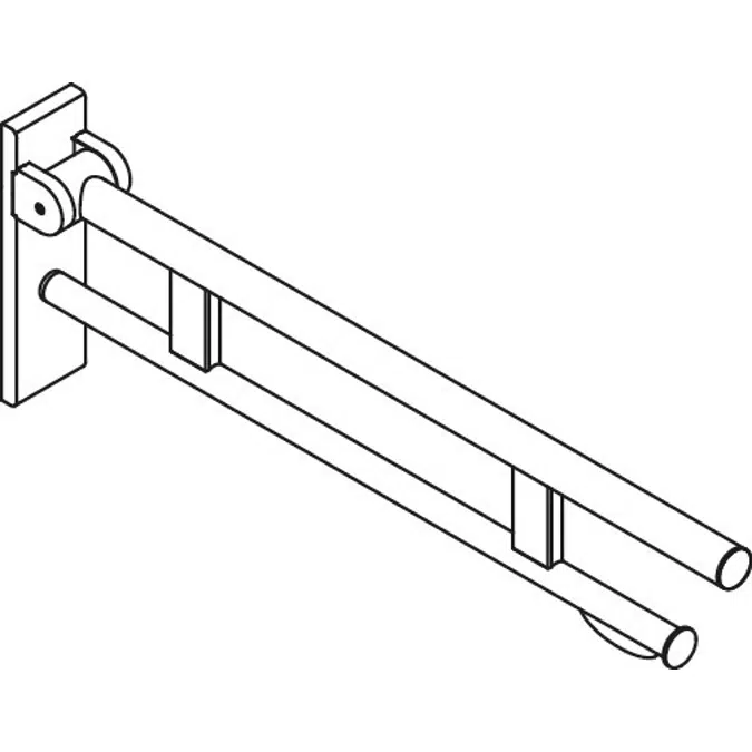 HEWI Hinged support rail Duo 