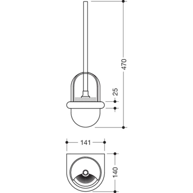 Toilet brush unit, 805-20-100