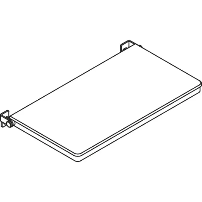 Rectangular shower compartment seat with lift-up feature (ADA), 900-51-211XA