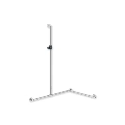 Image for Shower grab rail with sideways adjustable vertical support bar and shower head holder (ADA), version right, 900-35-36140