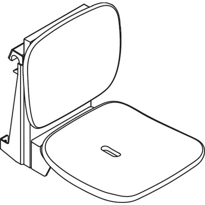 Hanging seat Comfort, with height adjustment, especially for France and Switzerland, 802-51-14160