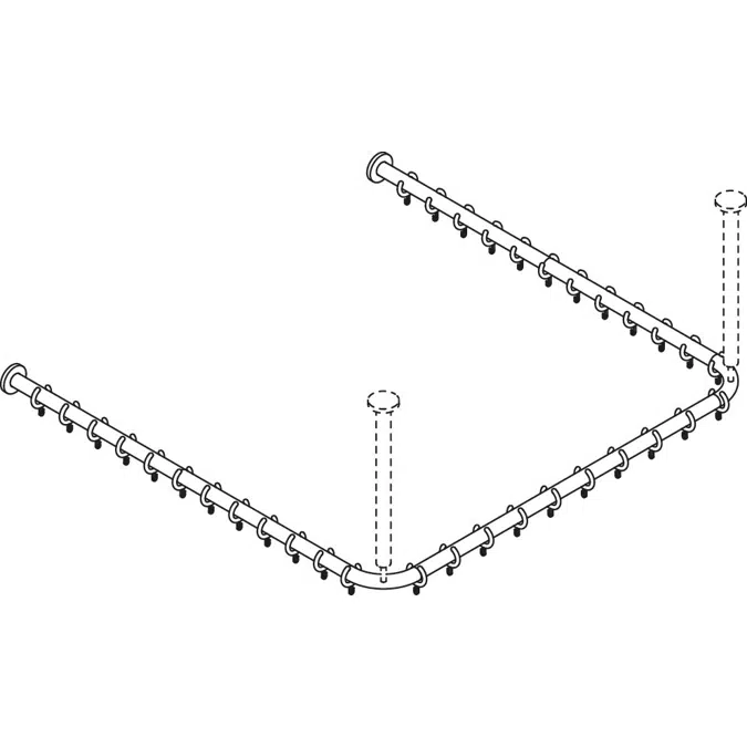 HEWI Shower curtain rail