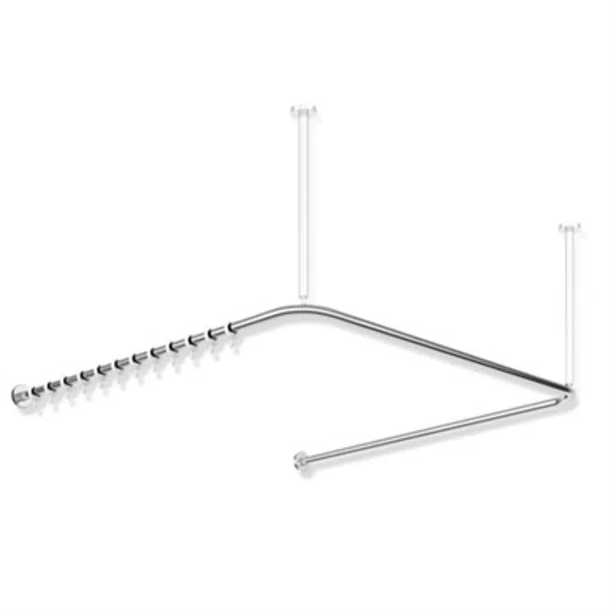 BIM objects Free download! HEWI Shower curtain rail 9003430140 BIMobject