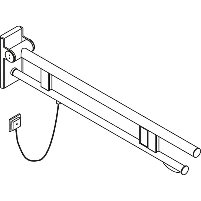Hinged support rail Duo, 900-50-133XA