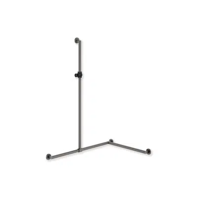 Image for Shower grab rail with sideways adjustable vertical support bar and shower head holder (ADA), version right, 900-35-36160