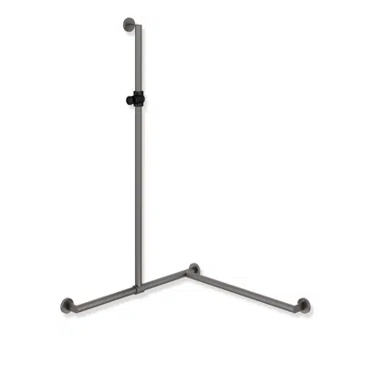 изображение для Shower grab rail with sideways adjustable vertical support bar and shower head holder (ADA), version right, 900-35-36160