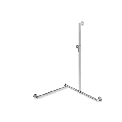 imazhi i Shower grab rail with sideways adjustable vertical support bar and magnetic shower head holder (ADA), version right, 900-35M36240
