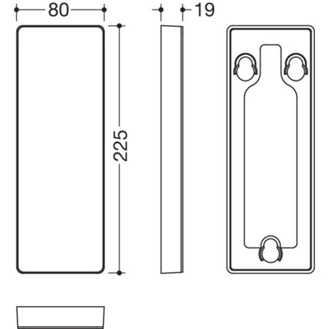 Wall plate cover for mounting plate, 900-50-002XA