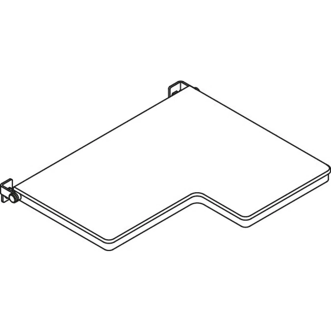 L-shaped shower compartment seat with lift-up feature (ADA), 900-51-206XA