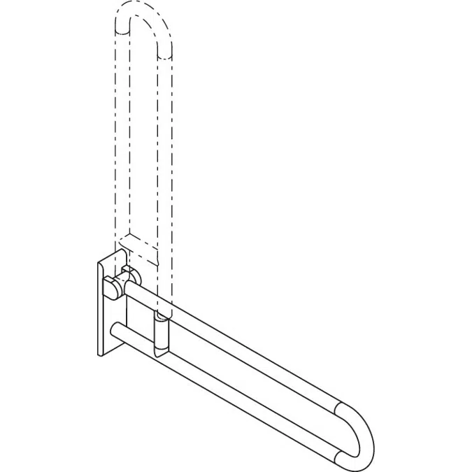 HEWI Hinged support rail
