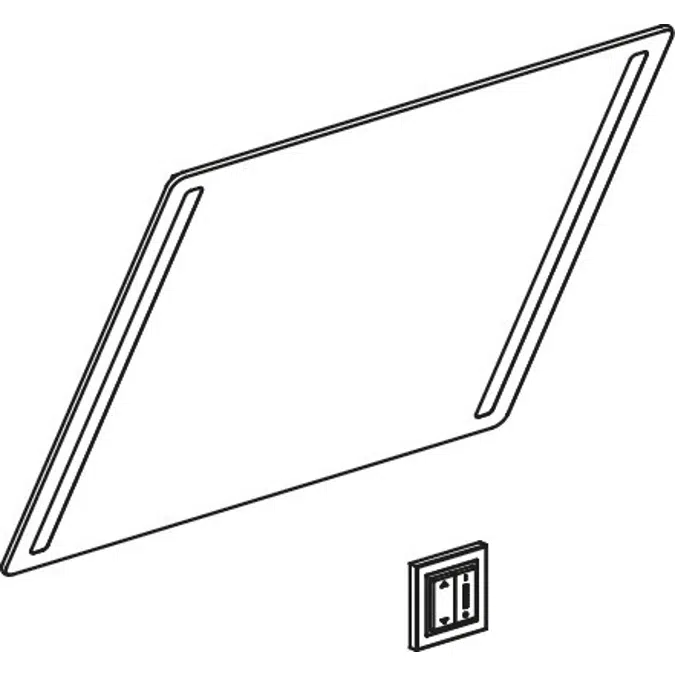 HEWI LED Adjustable mirror, motorised