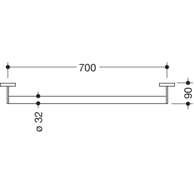 Mobile support rail, 900-36-012XA