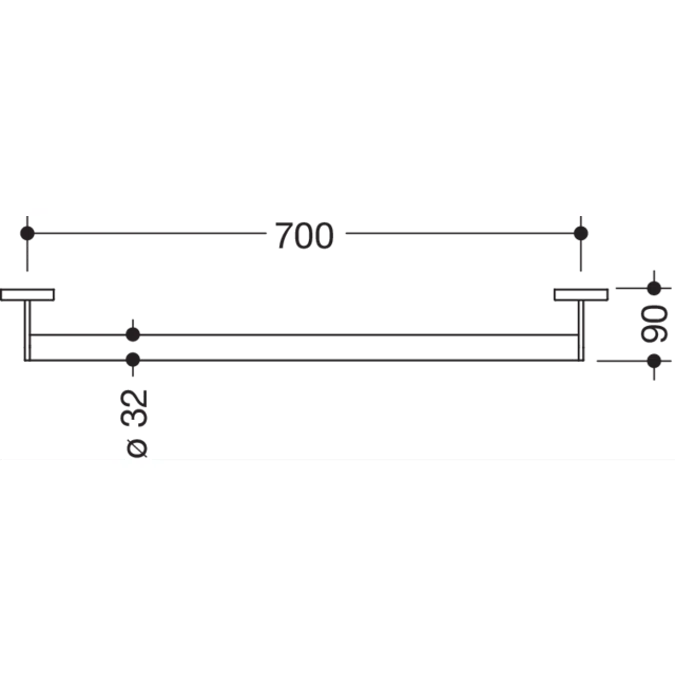 HEWI Mobile support rail