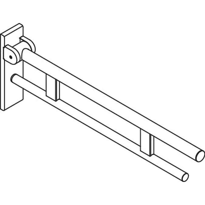 Hinged support rail Duo, 900-50-16040
