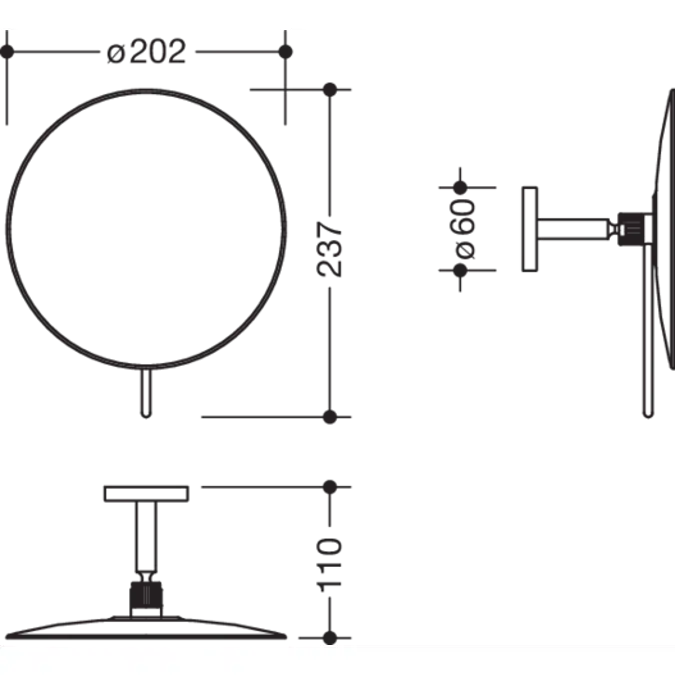 HEWI Make-up mirror