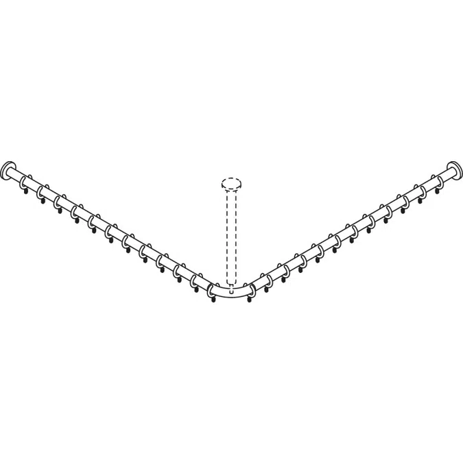 HEWI Shower curtain rail