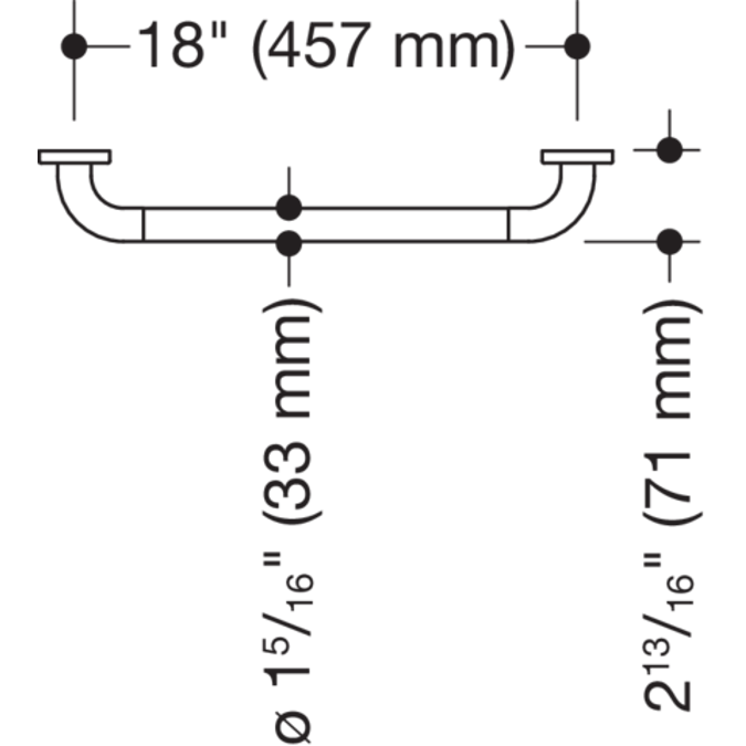 HEWI Grab bar (ADA)