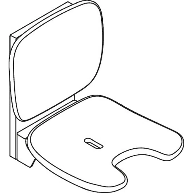 Hinged seat Comfort, with height adjustment, 802-51-23960
