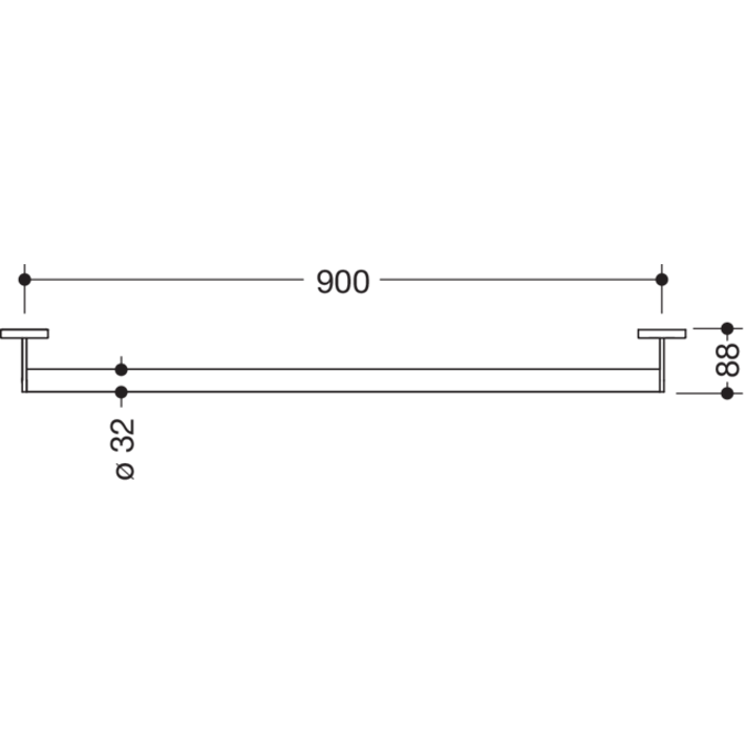 HEWI Support rail