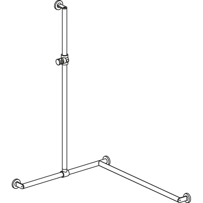 Barre de maintien pour douche, avec barre à support réglable, version droite, 900-35-306XA