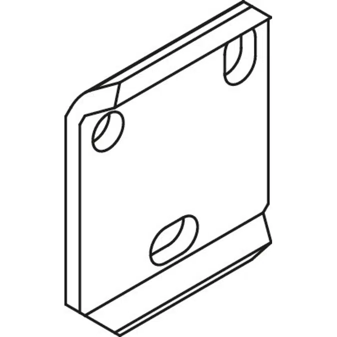 HEWI Mounting plate for mobile support rails and backrest rails