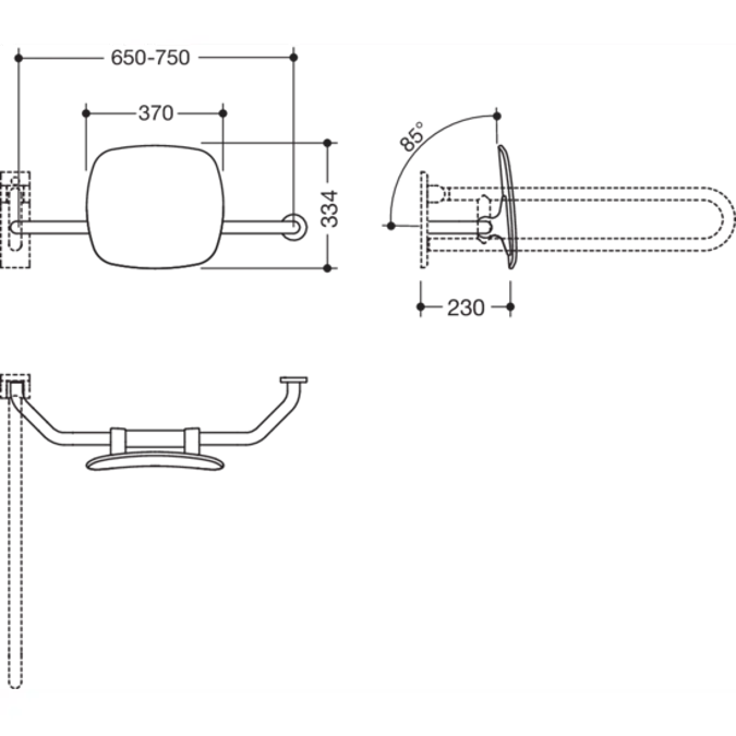 HEWI Backrest