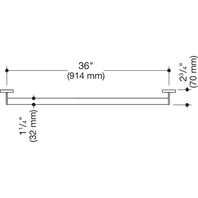 HEWI Support rail (ADA)