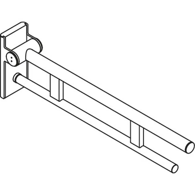 HEWI Mobile hinged support rail Duo