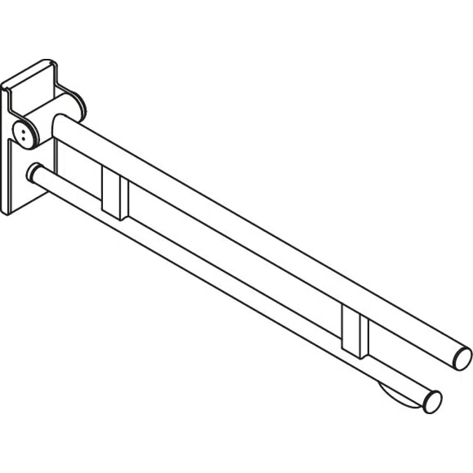 HEWI Mobile hinged support rail Duo