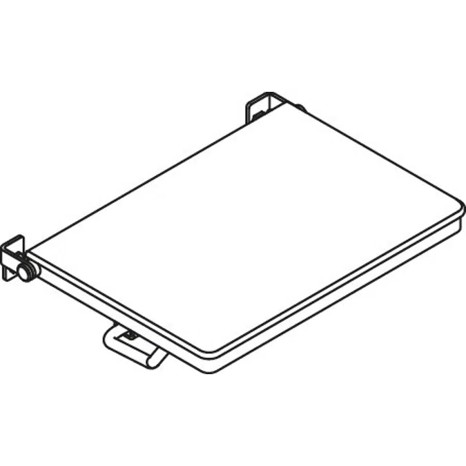 Rectangular shower compartment seat with lift-up feature (ADA), 900-51-21040